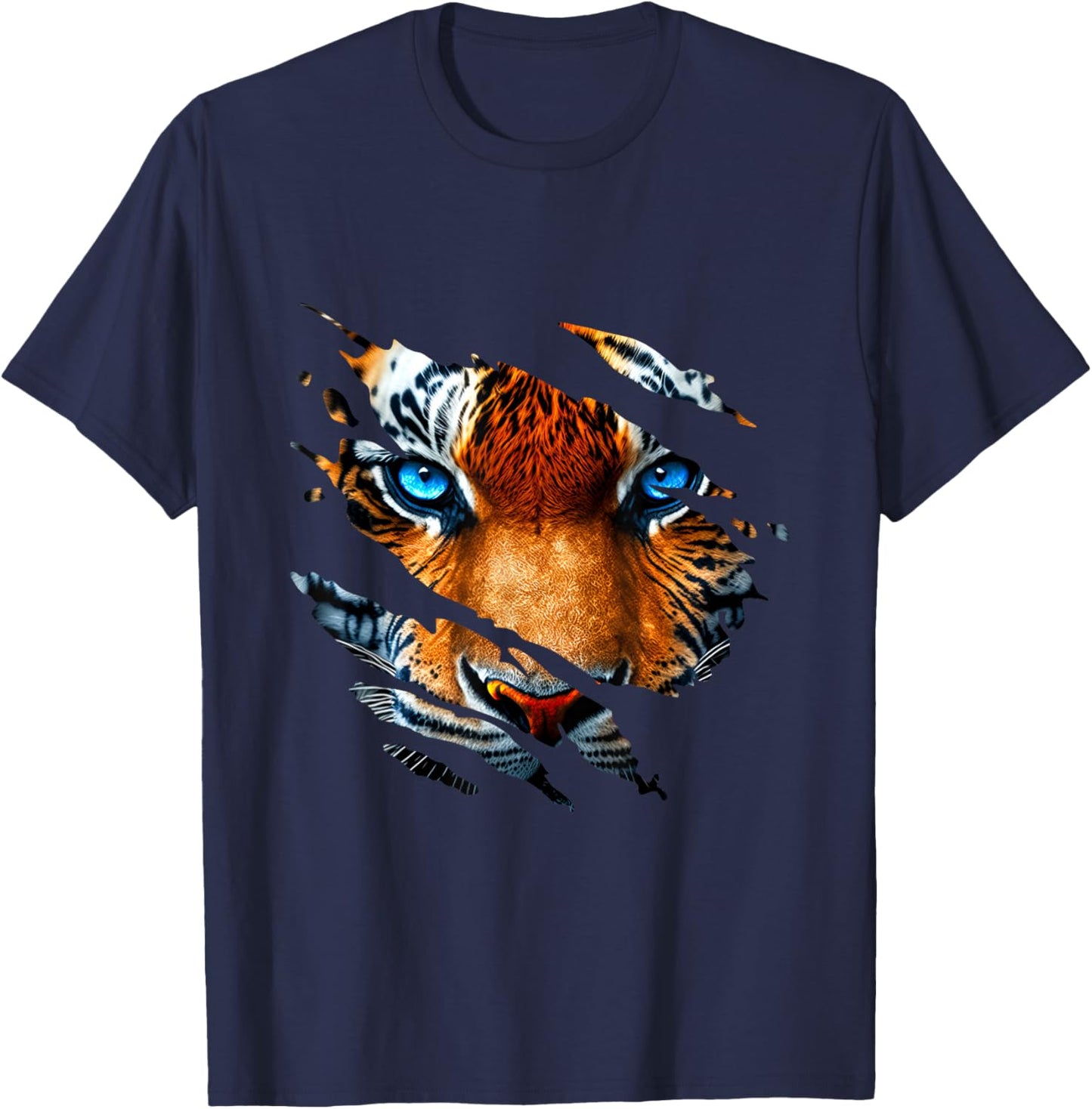 Tiger Eye Zoo Safari Big Cat Zookeeper Or Zoologist T-Shirt - T-Shirt | Navy