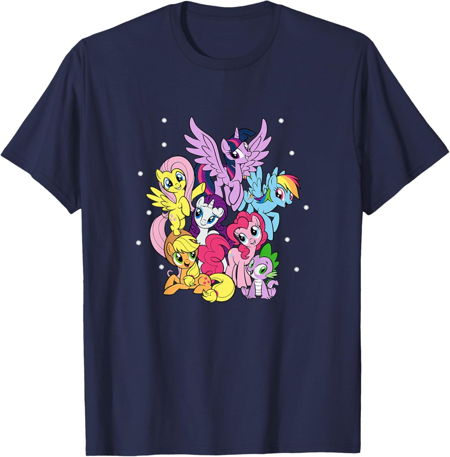My Little Pony: Friendship Is Magic Main Cast Group Shot T-Shirt - T-Shirt | Navy