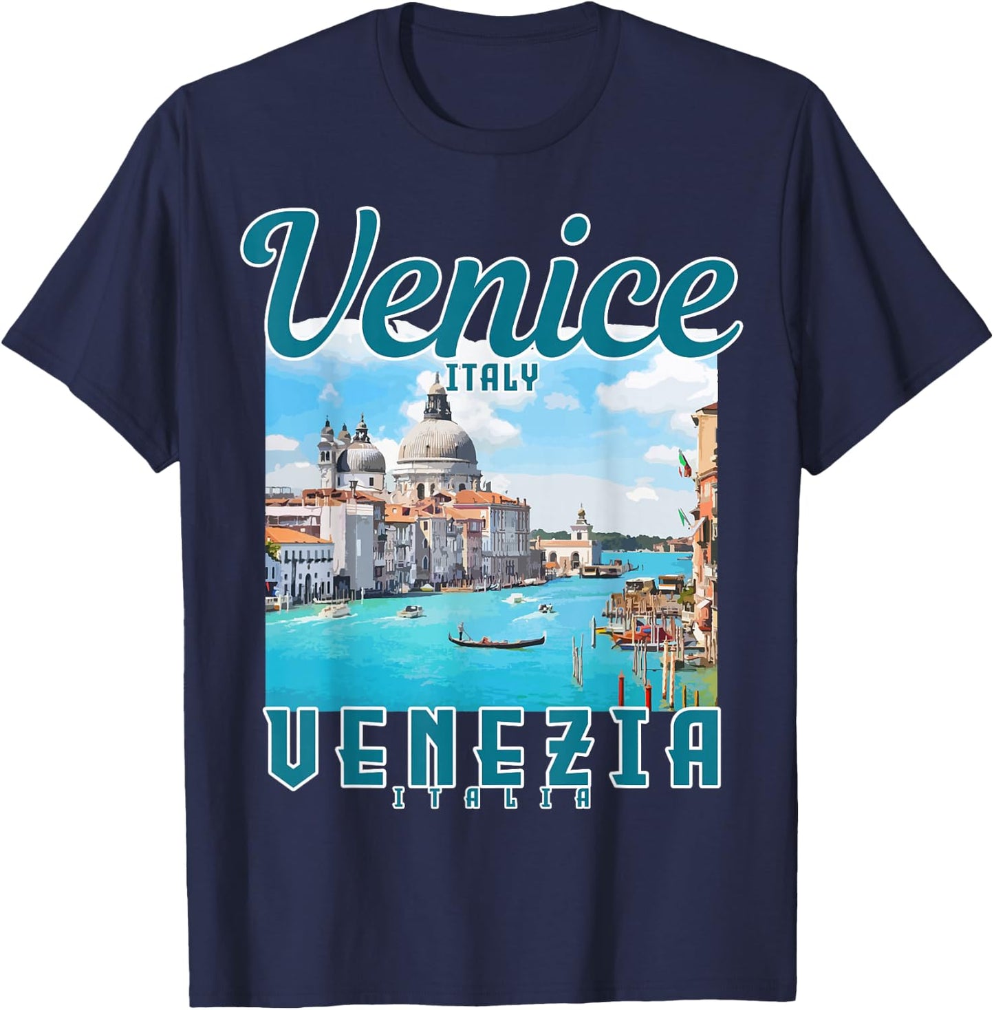Venice Italy Venice Vintage Souvenir T-Shirt - T-Shirt | Navy