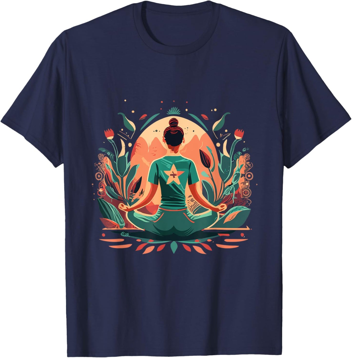 Yoga Meditation And Pilates T-Shirt - T-Shirt | Navy