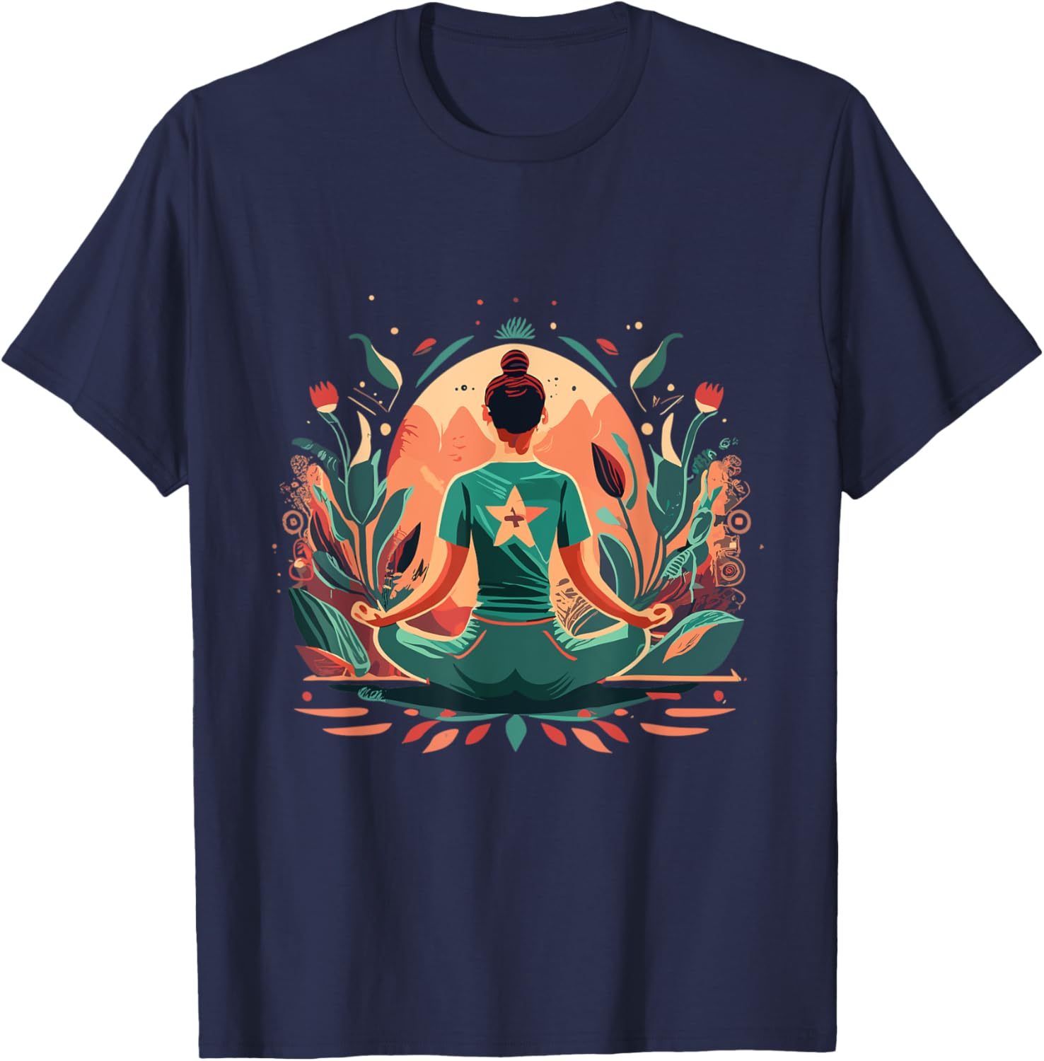 Yoga Meditation And Pilates T-Shirt - T-Shirt | Navy