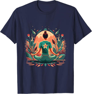 Yoga Meditation And Pilates T-Shirt - T-Shirt | Navy