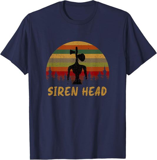 Retro Supernatural Cryptid Siren Head for Boys T-Shirt - T-Shirt | Navy