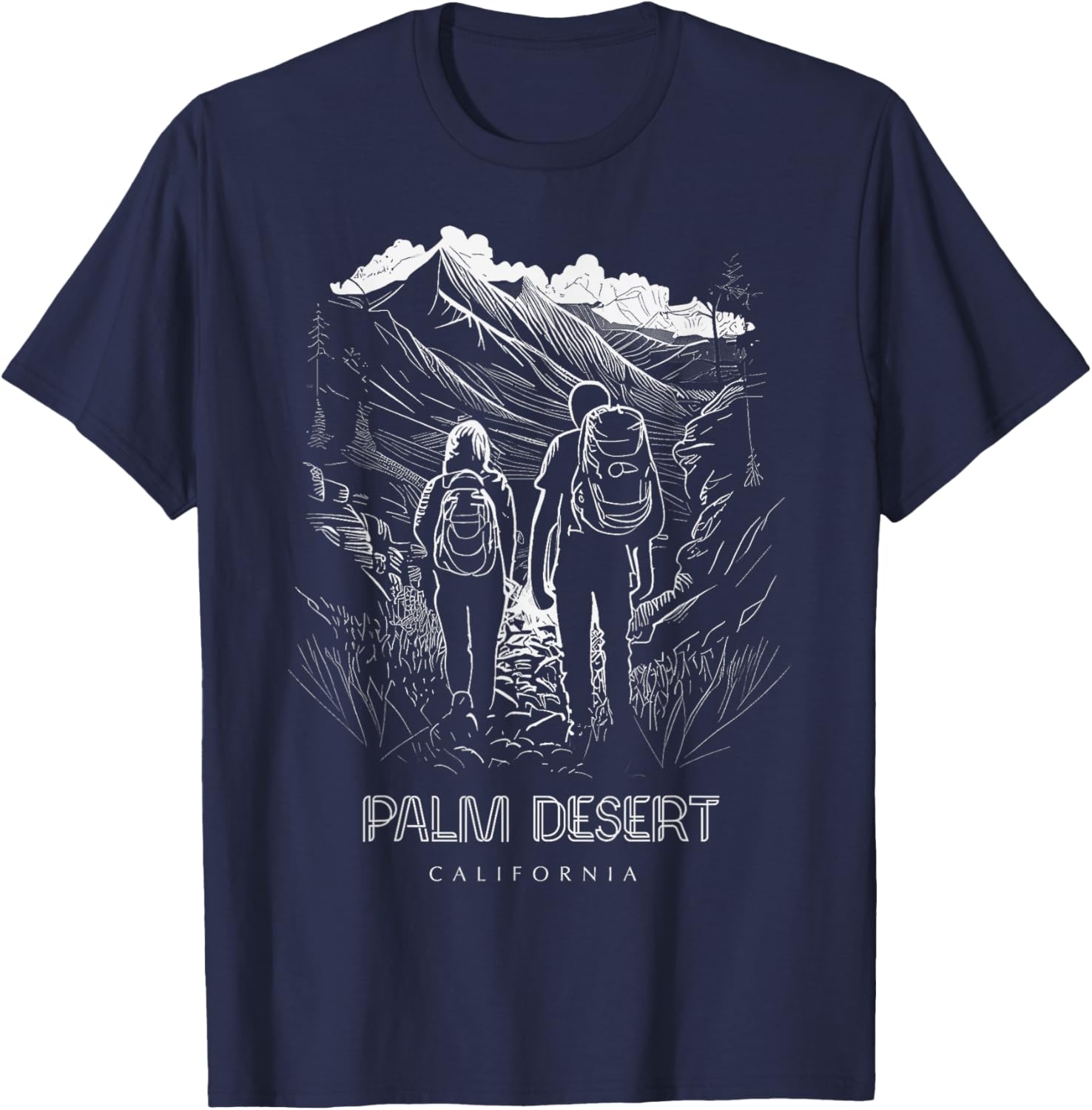 Palm Desert California Souvenir Hiking T-Shirt - T-Shirt | Navy