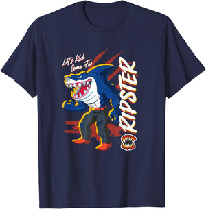 Street Sharks - Ripster Let's Kick Some Fin T-Shirt - T-Shirt | Navy