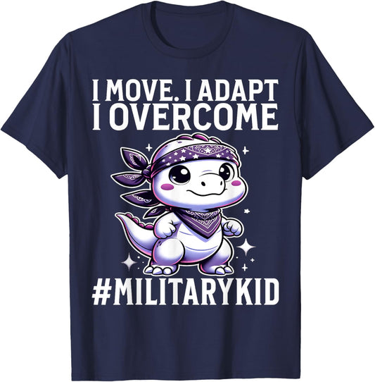 Military Child Kids Purple Up Month of Military Child Gifts T-Shirt - T-Shirt | Navy