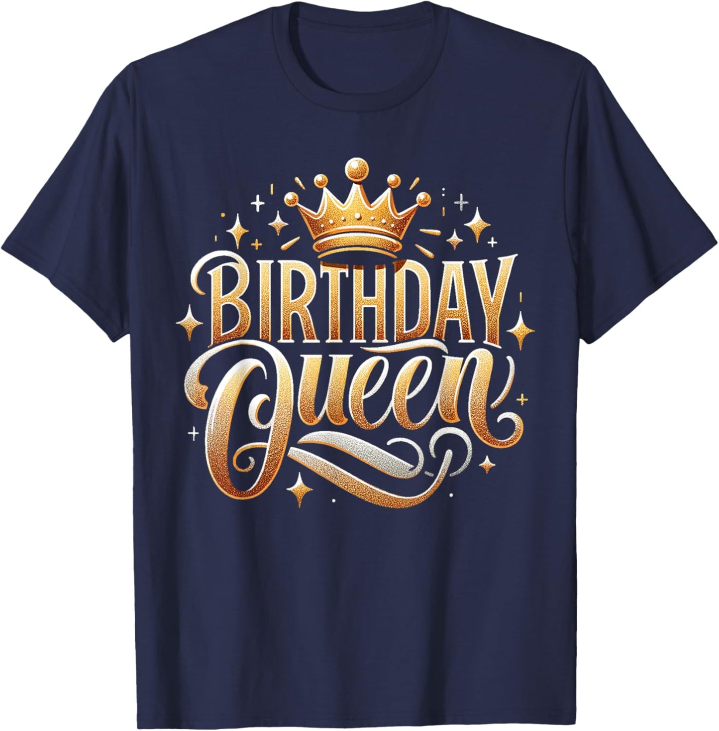 I'm the Birthday Queen Happy Birthday Girls Birthday T-Shirt - T-Shirt | Navy