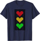 Dot Heart Stoplight Traffic Signal Stop-Caution-Go T-Shirt - T-Shirt | Navy