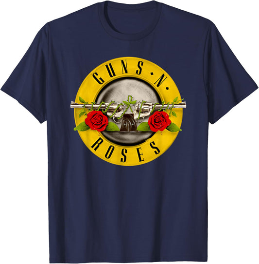 Guns N' Roses Official Bullet Logo T-Shirt - T-Shirt | Navy