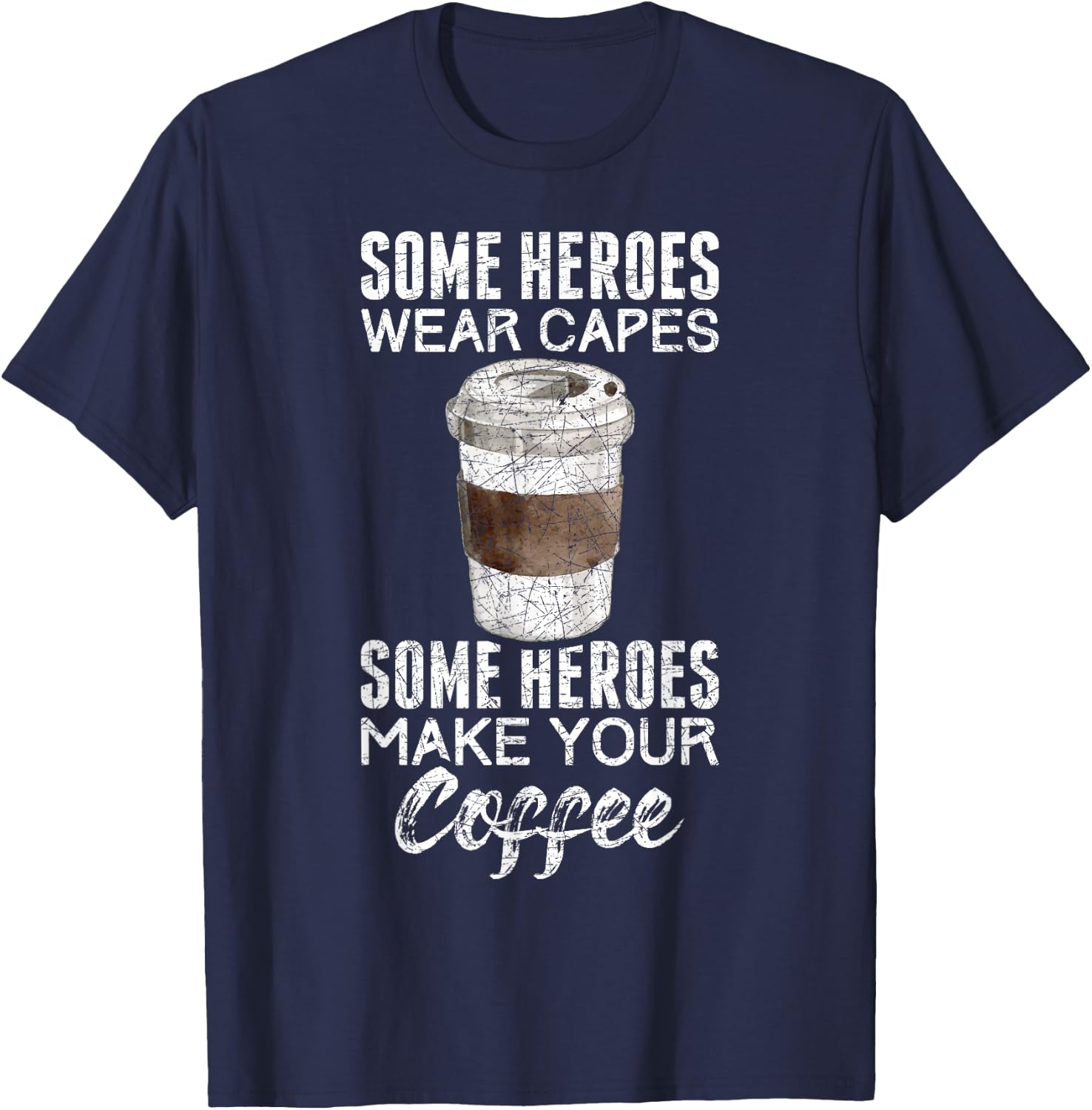 Funny Coffeemaker Coffee Lover Gift Barista T-Shirt - T-Shirt | Navy