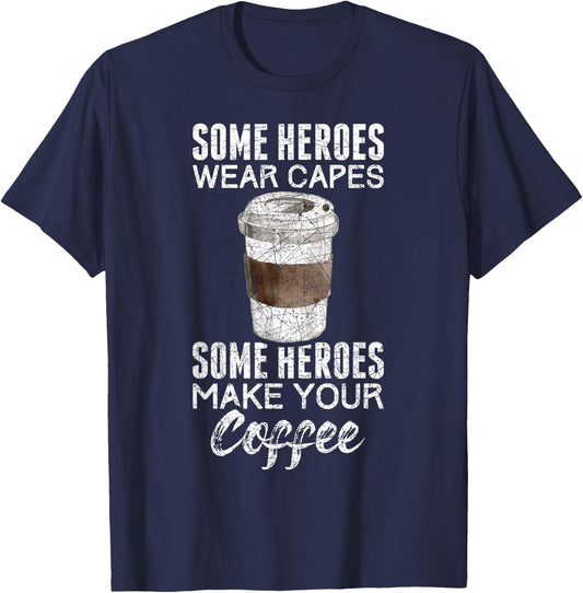 Funny Coffeemaker Coffee Lover Gift Barista T-Shirt - T-Shirt | Navy