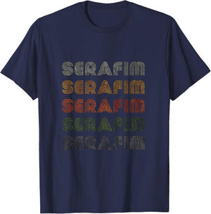 Love Heart Serafim Grunge Vintage Style Black Serafim T-Shirt - T-Shirt | Navy