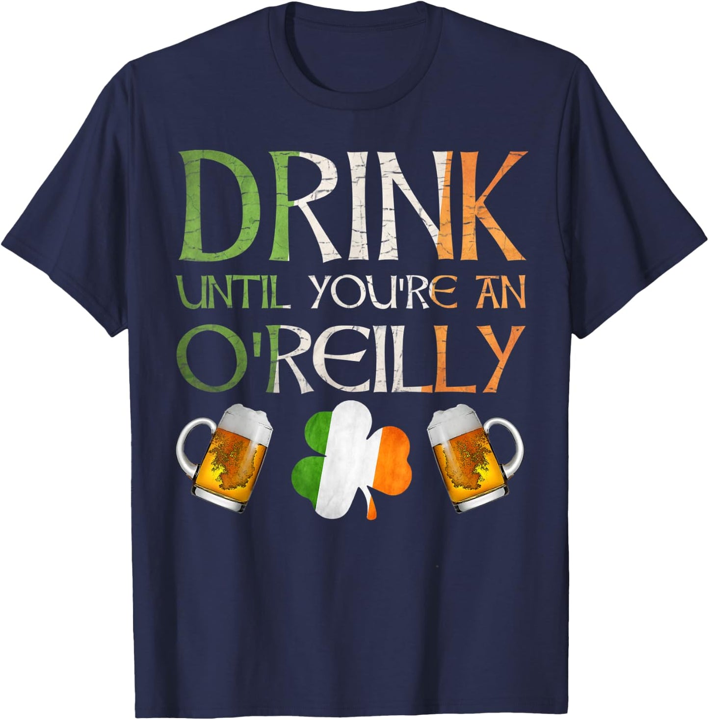 O'Reilly Family Name Gift Proud Irish From Ireland T-Shirt - T-Shirt | Navy
