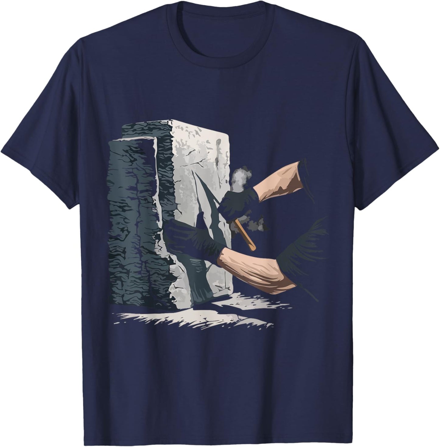 Sculptor Sculptor Stone Statues Chisel Sculptor T-Shirt - T-Shirt | Navy
