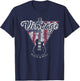 American Flag Guitar Vintage Guitar Player Gift T-Shirt - T-Shirt | Navy