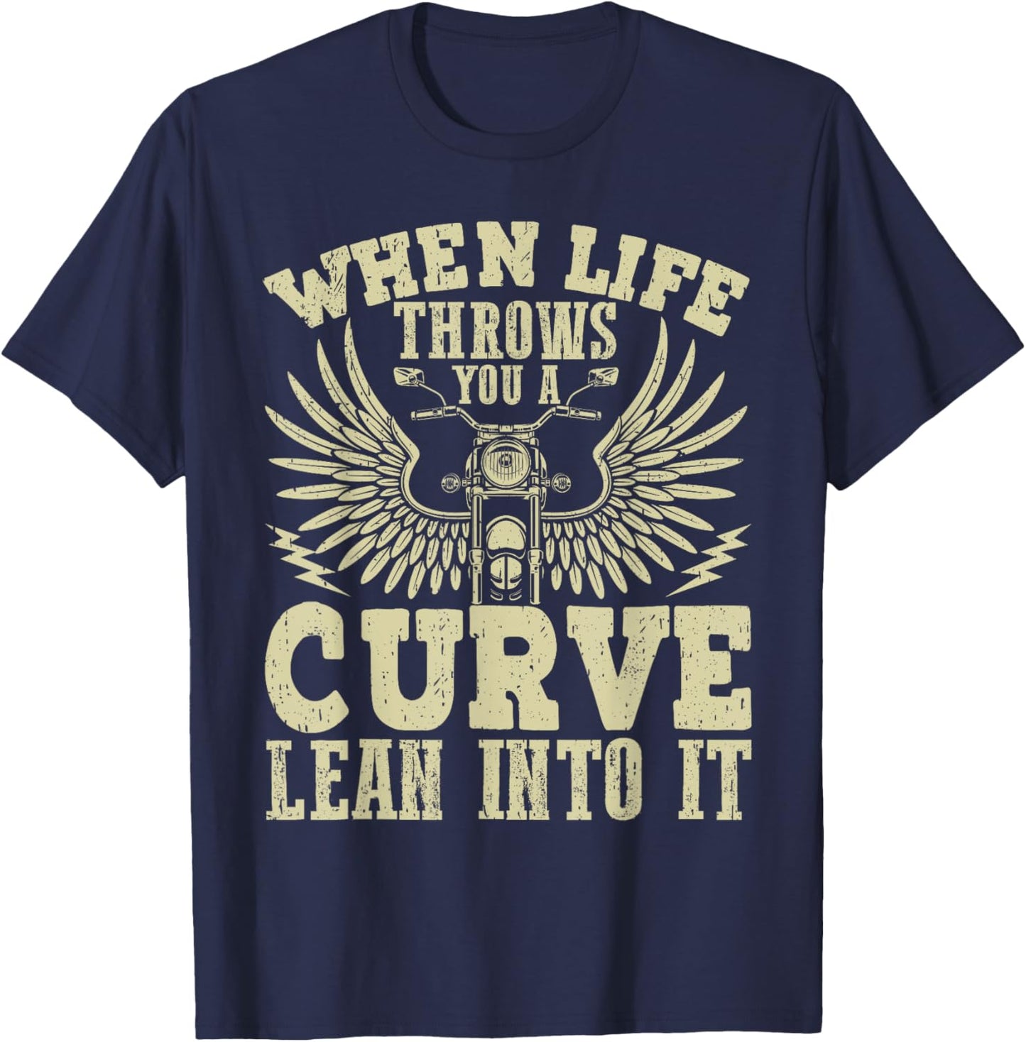 Funny Biker Shirt Motorcycle Motorbike Rider T-Shirt - T-Shirt | Navy