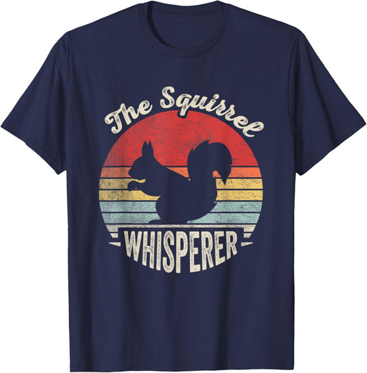 Retro Vintage Squirrel Lover Squirrel Whisperer T-Shirt - T-Shirt | Navy