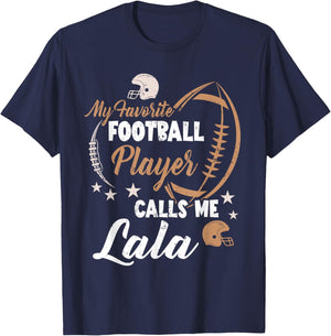 My Favorite Football Player Calls Me Lala Family Matching T-Shirt - T-Shirt | Navy