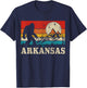 Arkansas Bigfoot Vintage Mountains Hiking Camping Gift T-Shirt - T-Shirt | Navy