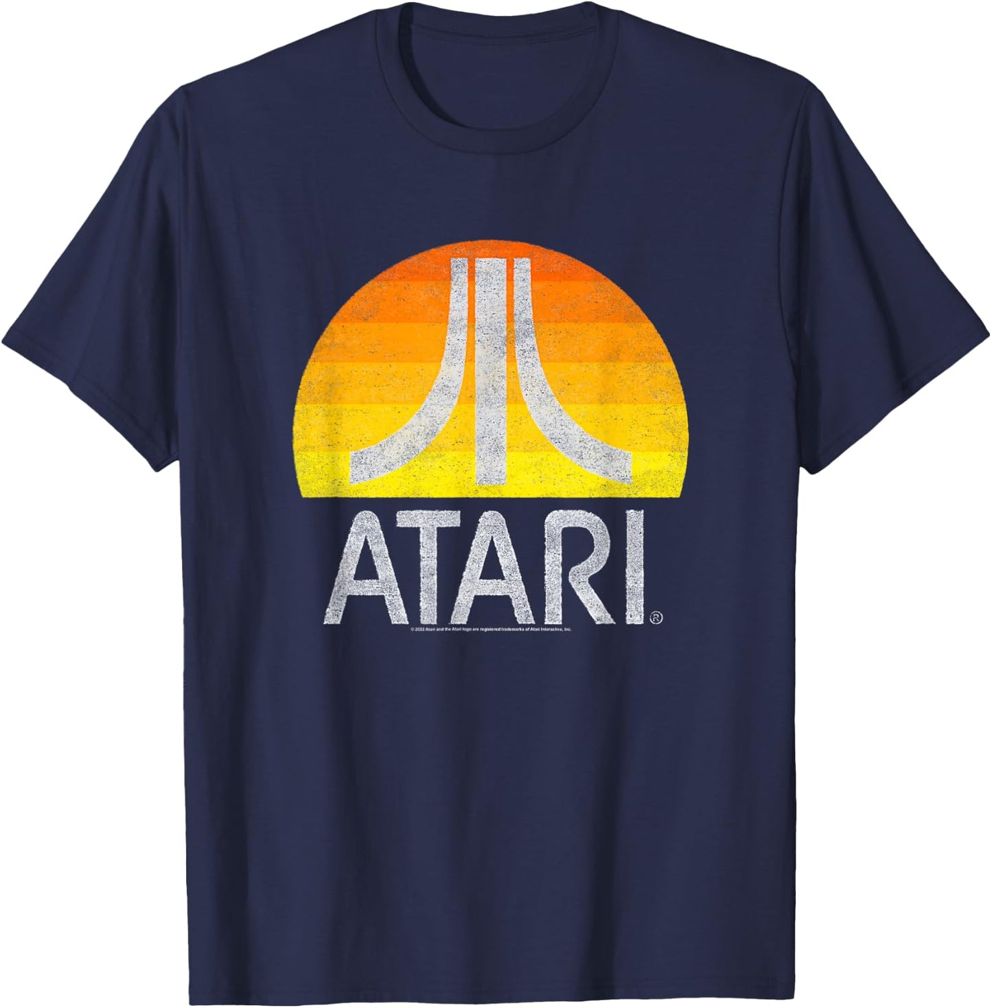 Atari Sunrise Eroded T-Shirt - T-Shirt | Navy