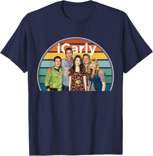 iCarly Rainbow Arc with Carly, Sam, Freddie, and Spencer T-Shirt - T-Shirt | Navy