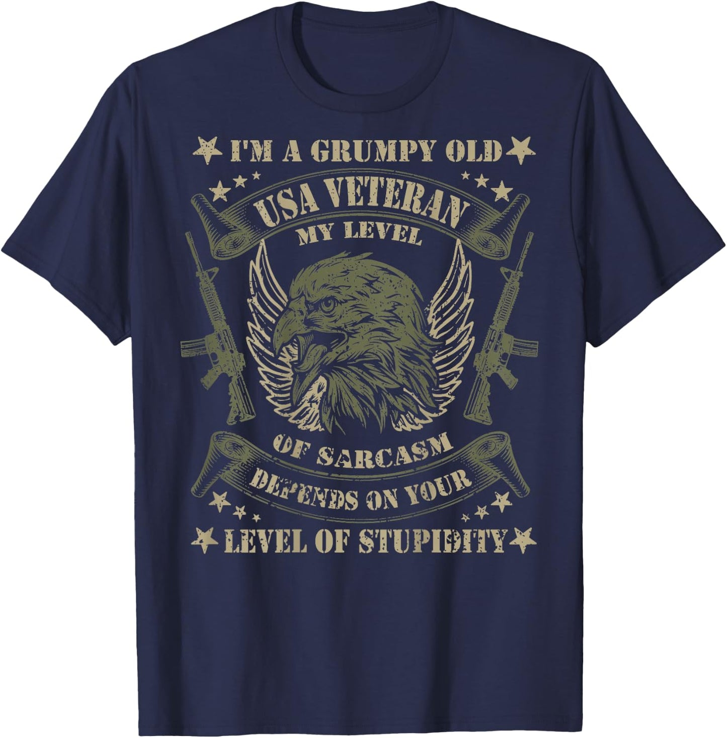 Grumpy Old Veteran T-Shirt - T-Shirt | Navy