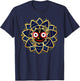 Ubika Blue and Gold Jagannath Hindu Hare Krishna , Small T-Shirt - T-Shirt | Navy