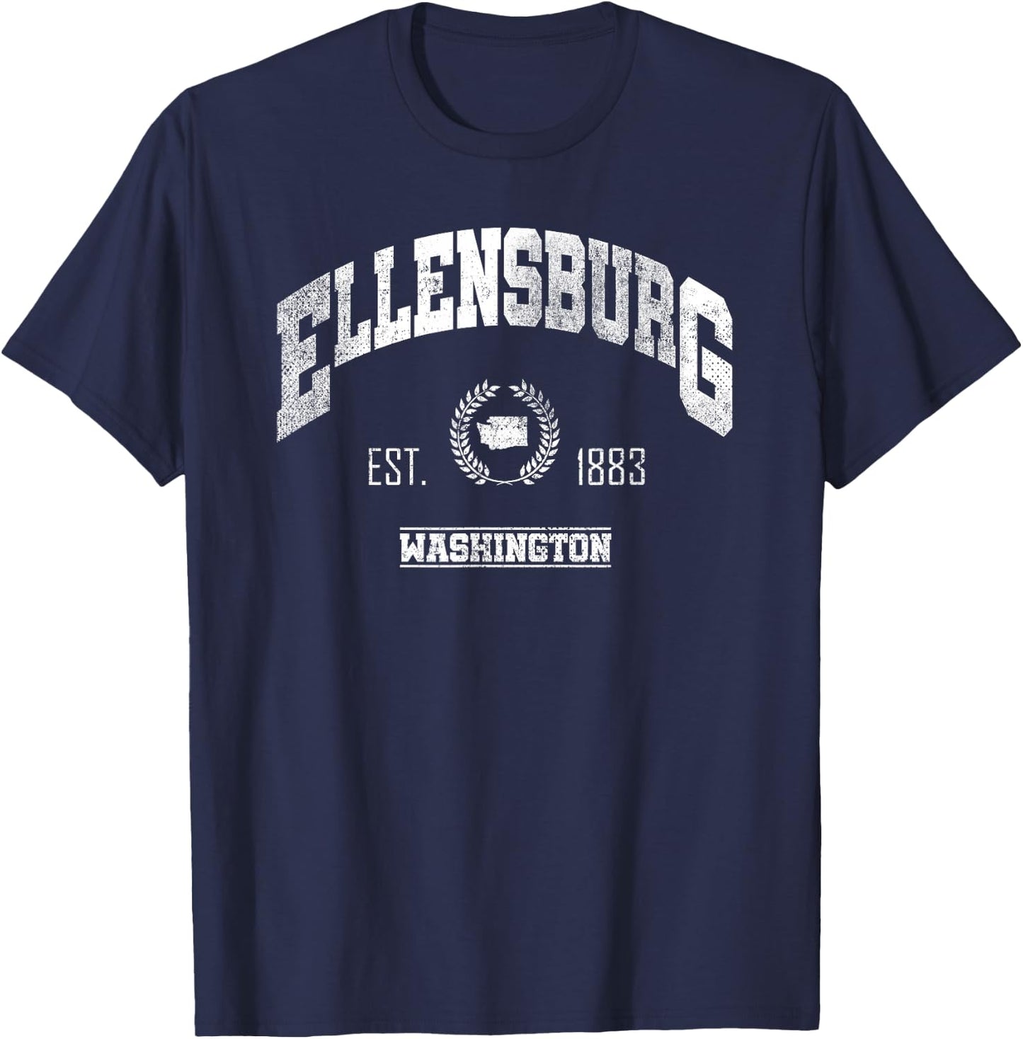 Ellensburg WA | Washington | Vintage Throwback T-Shirt - T-Shirt | Navy