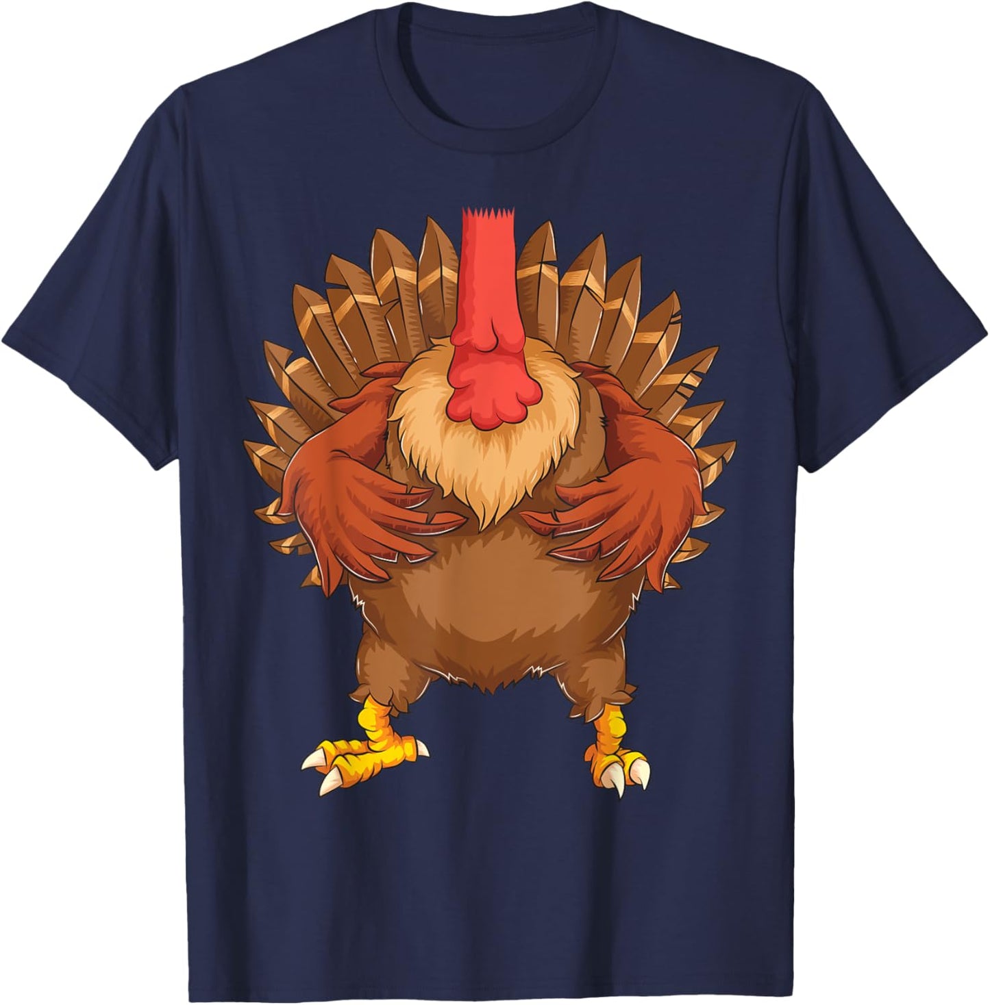 Cool Headless Turkey Halloween Costume | Funny Lazy DIY Gift T-Shirt - T-Shirt | Navy