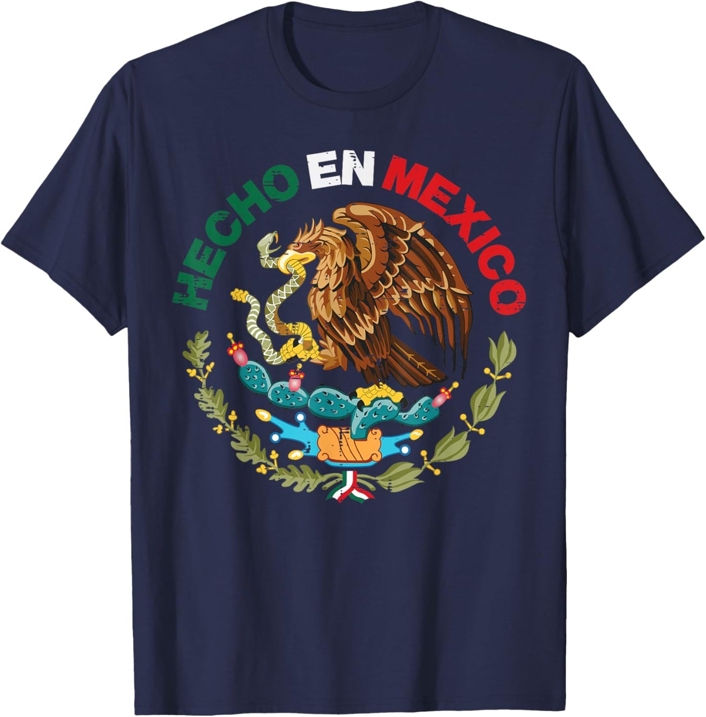 Hecho En Mexico Eagle Mexican Independence Day Men Women Kid T-Shirt - T-Shirt | Navy