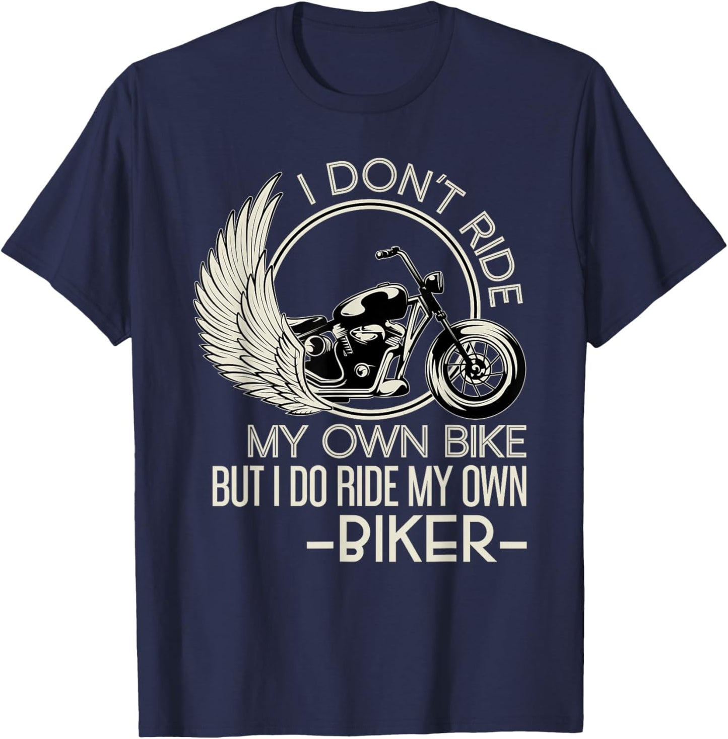 Motorcyclist Funny Motorcycle Gift Women Biker T-Shirt - T-Shirt | Navy