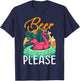 Party Flamingo Beer please Funny Flamingo Party T-Shirt - T-Shirt | Navy