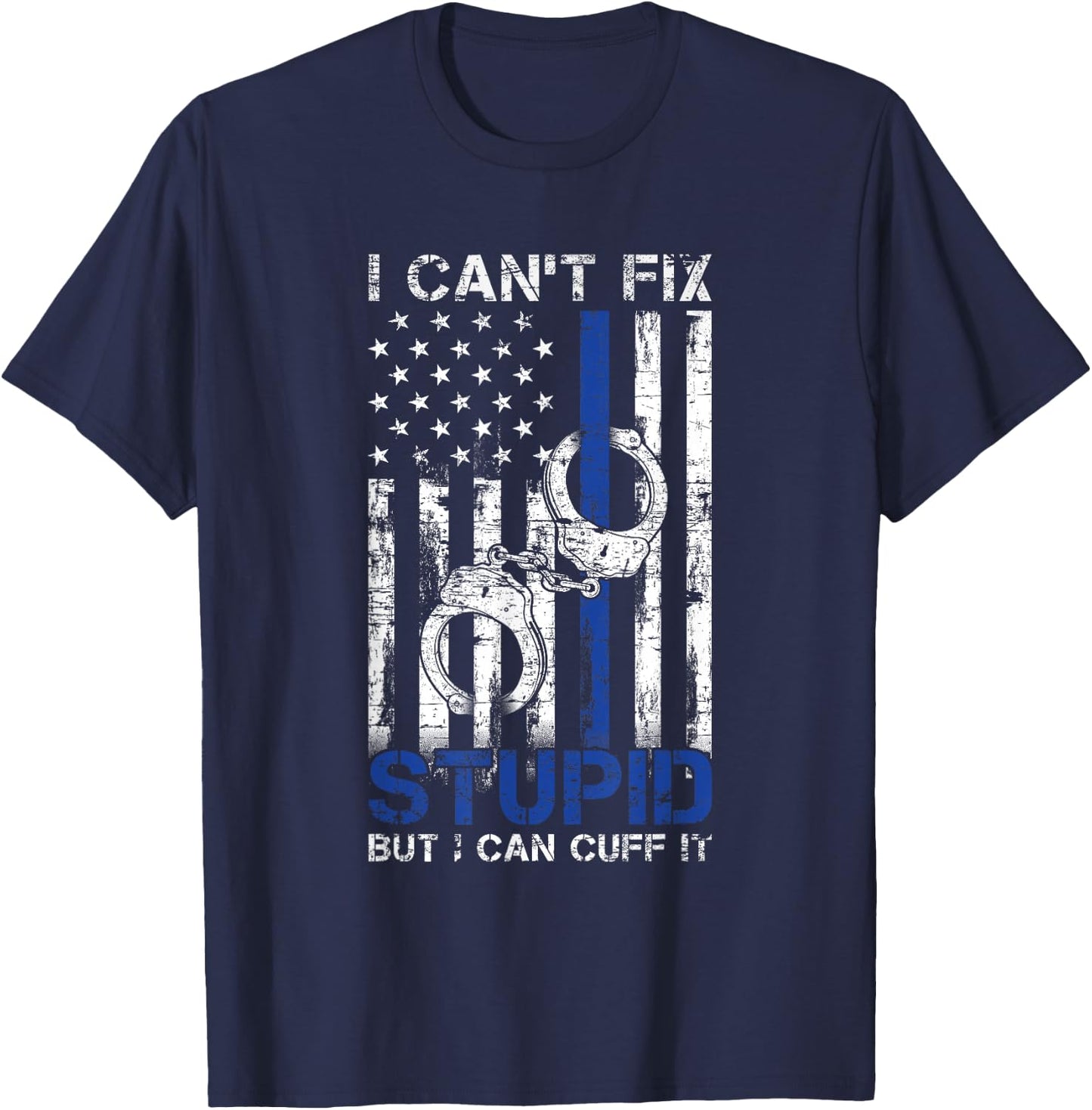Funny Police Officer Gift Law Enforcement Police T-Shirt - T-Shirt | Navy