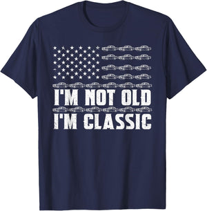 I'm Not Old I'm Classic Funny Car Graphic Fathers Day Dad T-Shirt - T-Shirt | Navy