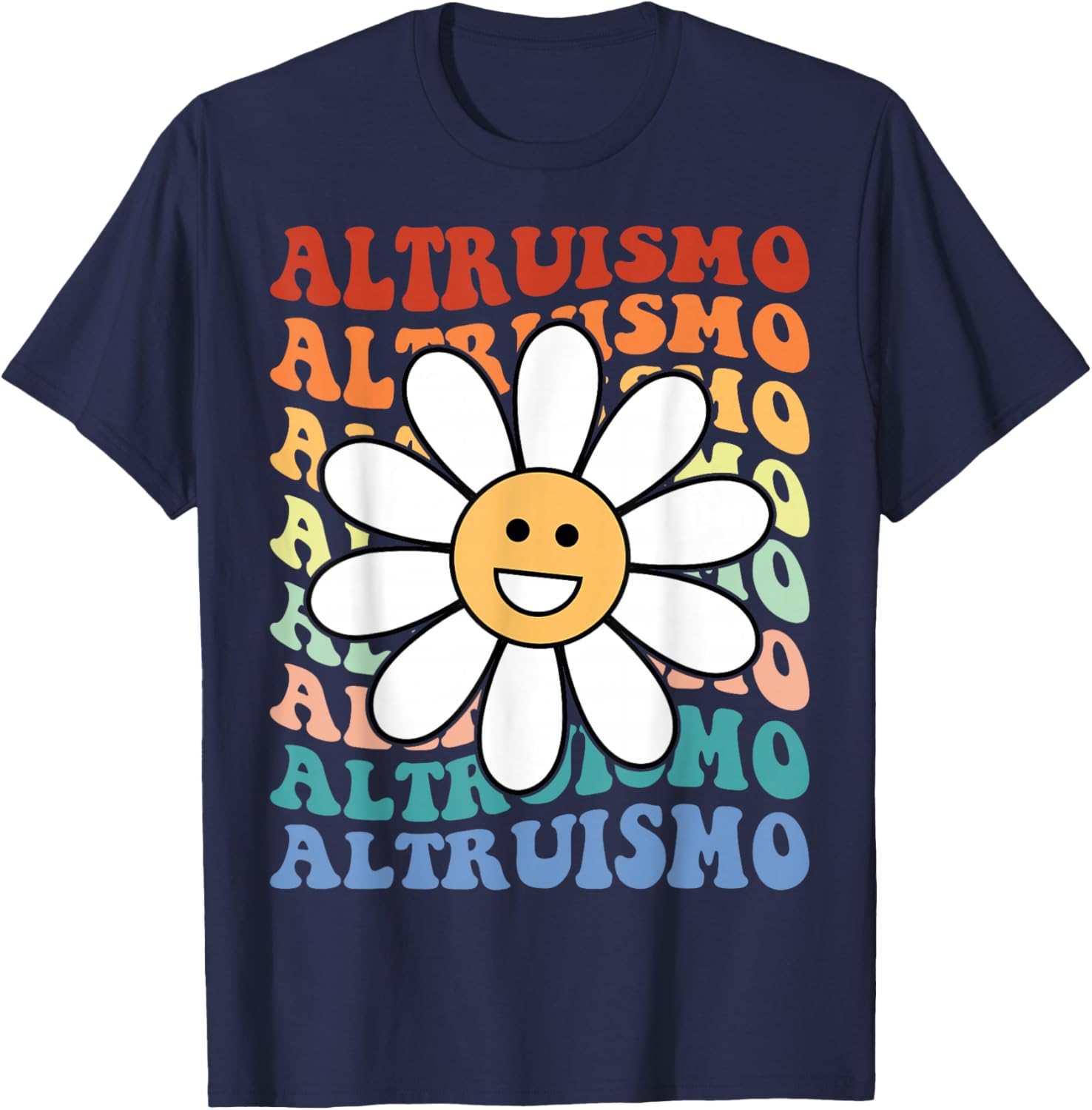 Altruismo Selfless Giving Inspiration Retro Groovy Altruismo T-Shirt - T-Shirt | Navy
