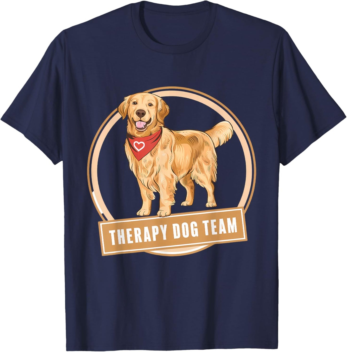 Therapy Dog Team Men Women Girls Kids T-Shirt - T-Shirt | Navy