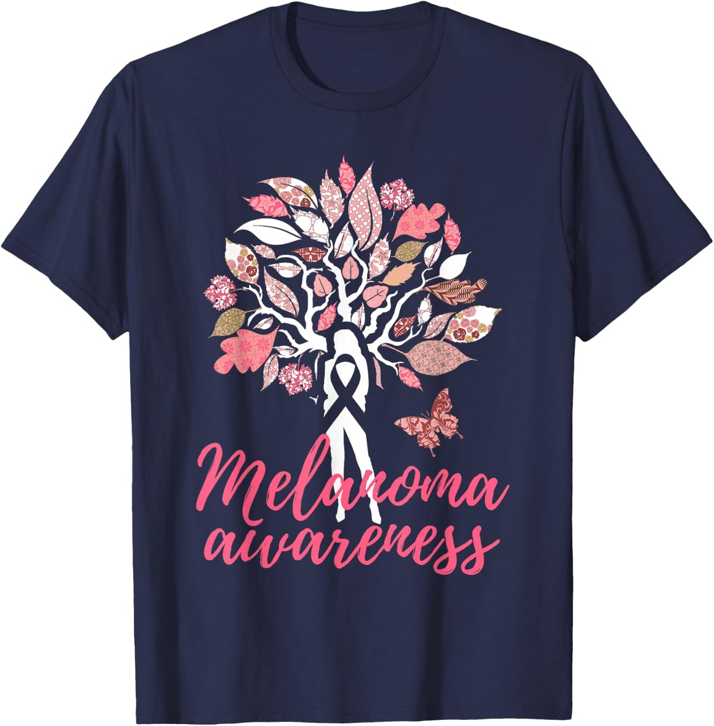Melanoma Awareness Skin Cancer T-Shirt - T-Shirt | Navy