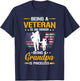 Being A Veteran Is Honor Being A Grandpa Is Priceless T-Shirt - T-Shirt | Navy