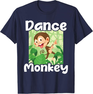 Dance Monkey - Disco Monkeys Primate Jungle Zoo Animal Lover T-Shirt - T-Shirt | Navy