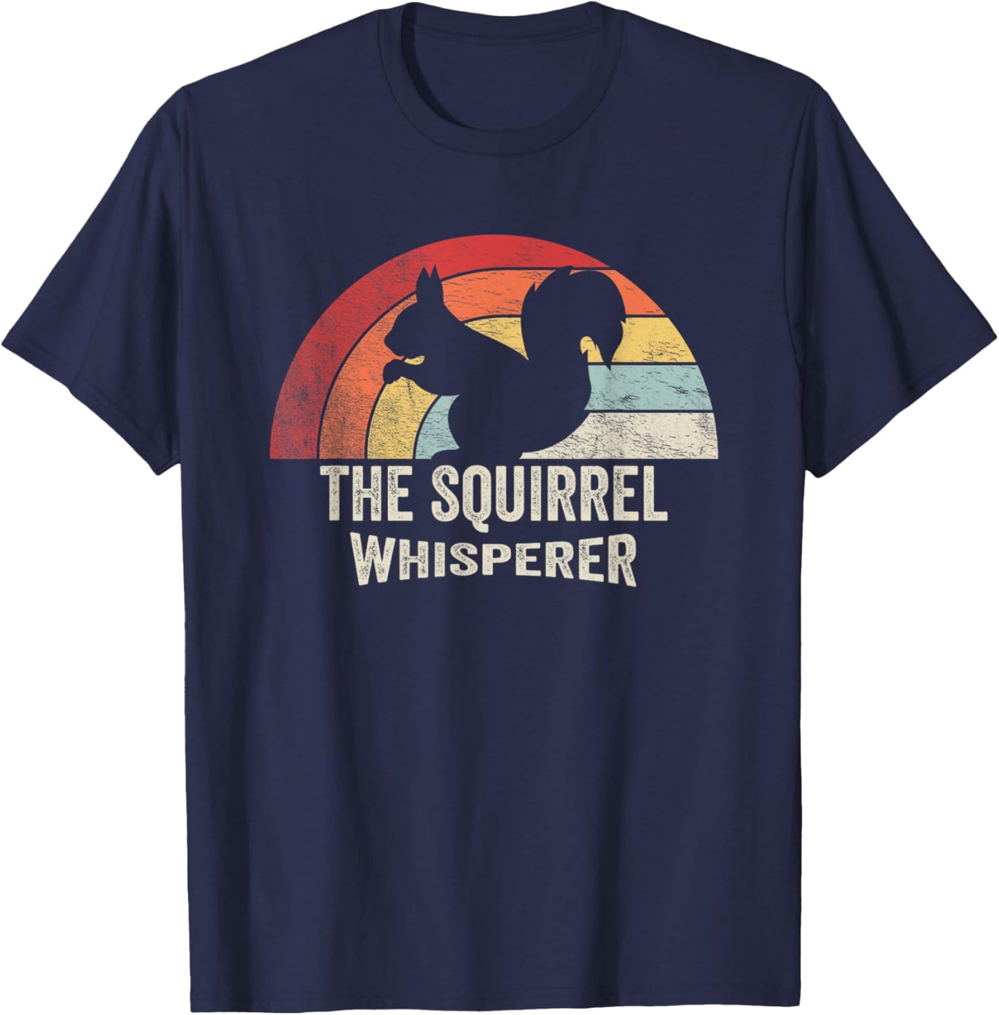 Retro Vintage Squirrel Lover Squirrel Whisperer T-Shirt - T-Shirt | Navy