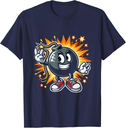 Cartoon Bomb T-Shirt - T-Shirt | Navy
