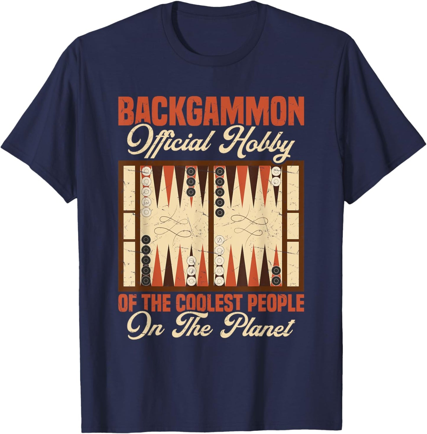 Bacgammon Chips Player Backgammon Travel Set Backgammon T-Shirt - T-Shirt | Navy