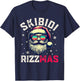 Skibidi Rizzmas Christmas Rizz Santa Claus Rizz the Season T-Shirt - T-Shirt | Navy
