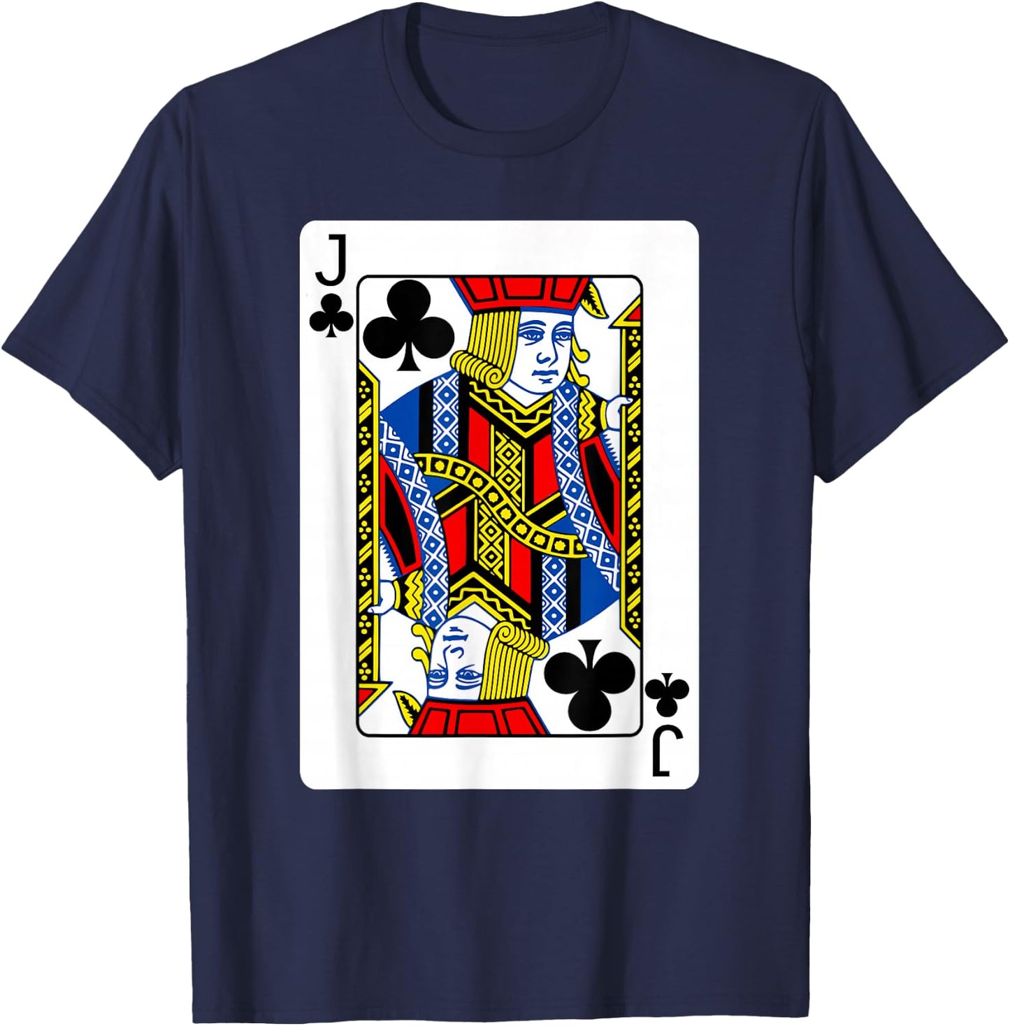 Jacks Of Clubs Playing Card Group Costume Poker Player T-Shirt - T-Shirt | Navy