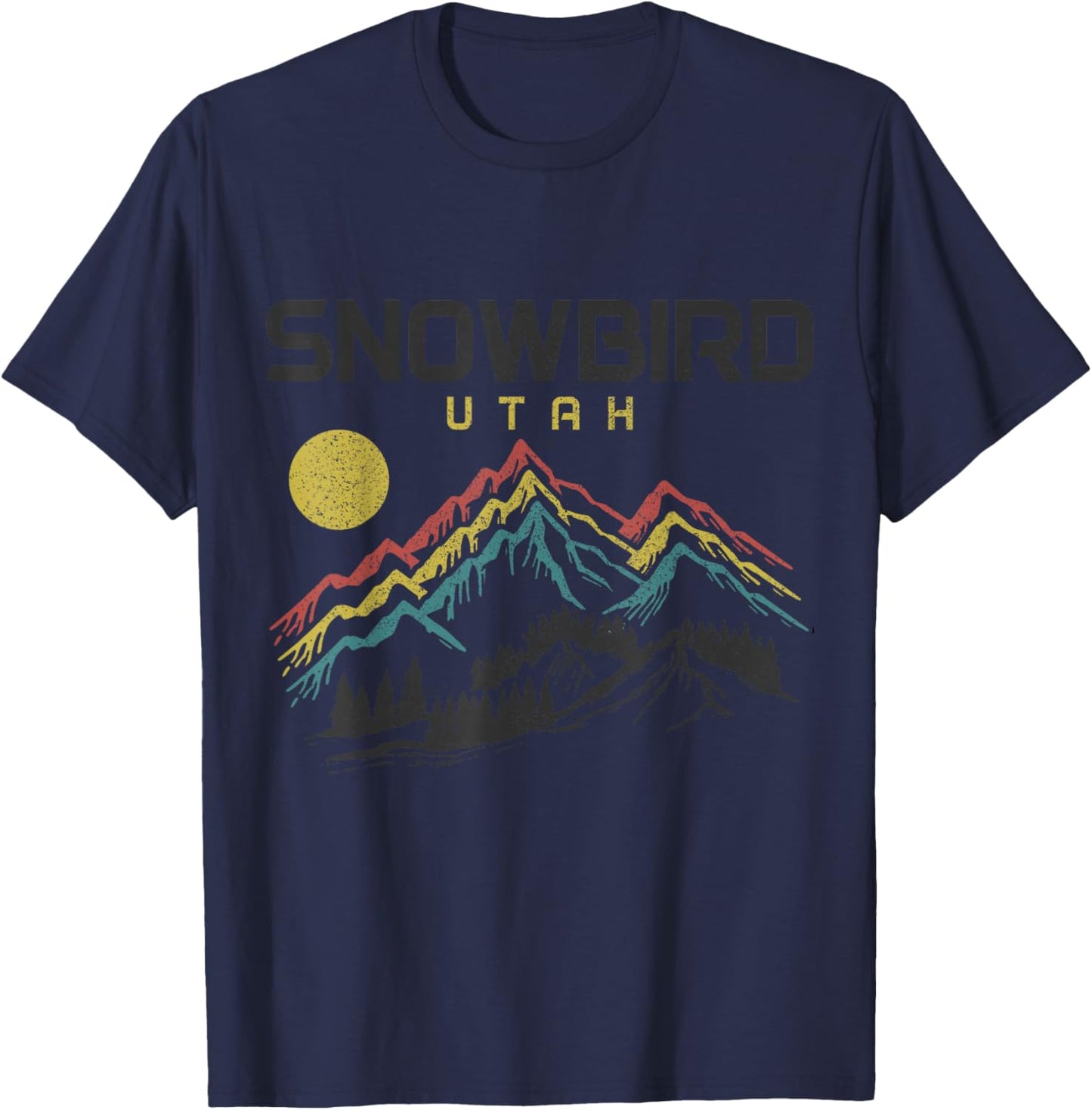 Snowbird Utah Ski Winter sports Skiing Skier T-Shirt - T-Shirt | Navy