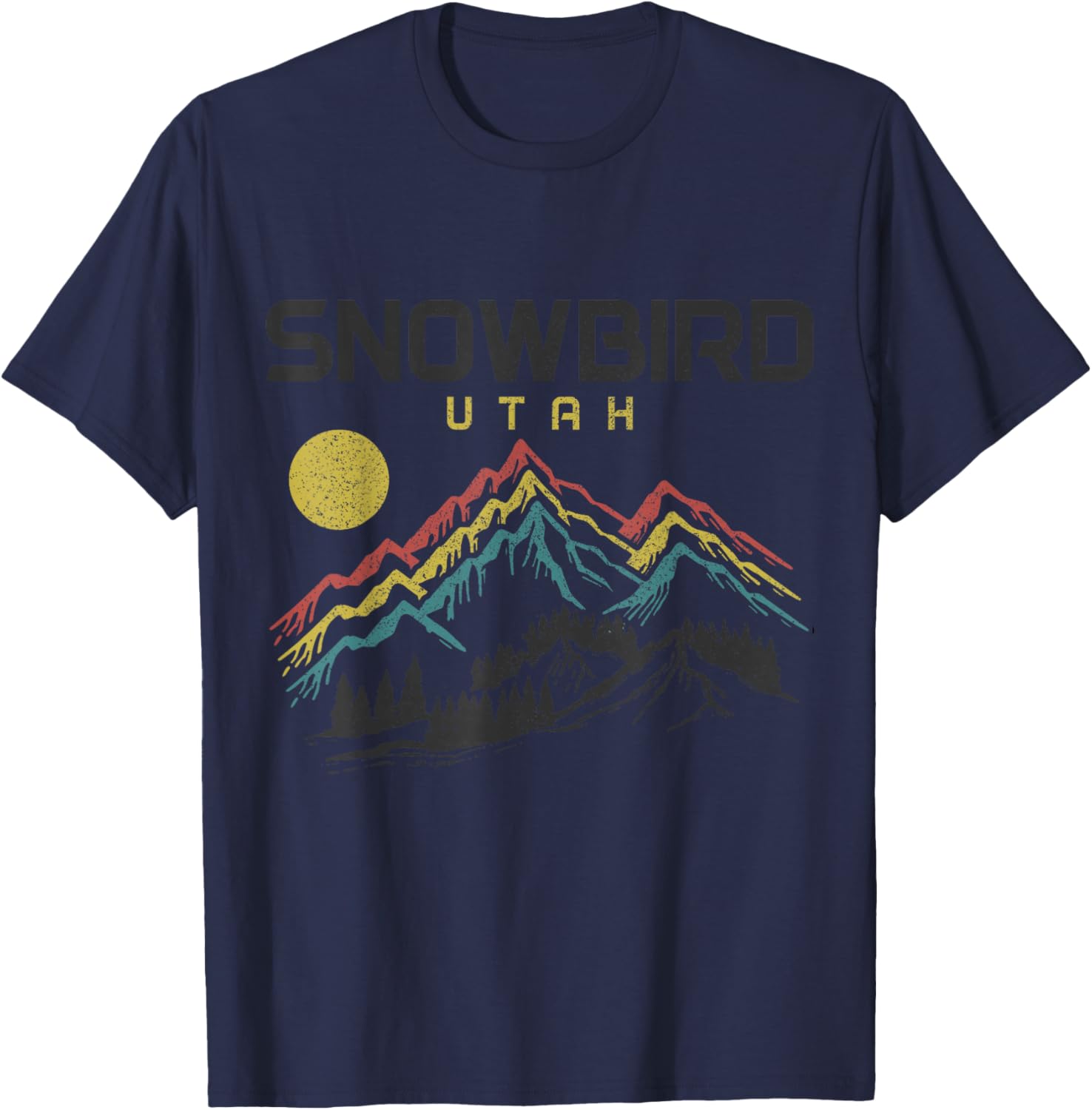 Snowbird Utah Ski Winter sports Skiing Skier T-Shirt - T-Shirt | Navy