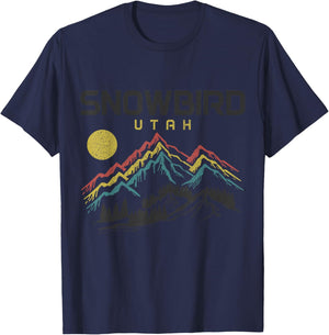 Snowbird Utah Ski Winter sports Skiing Skier T-Shirt - T-Shirt | Navy