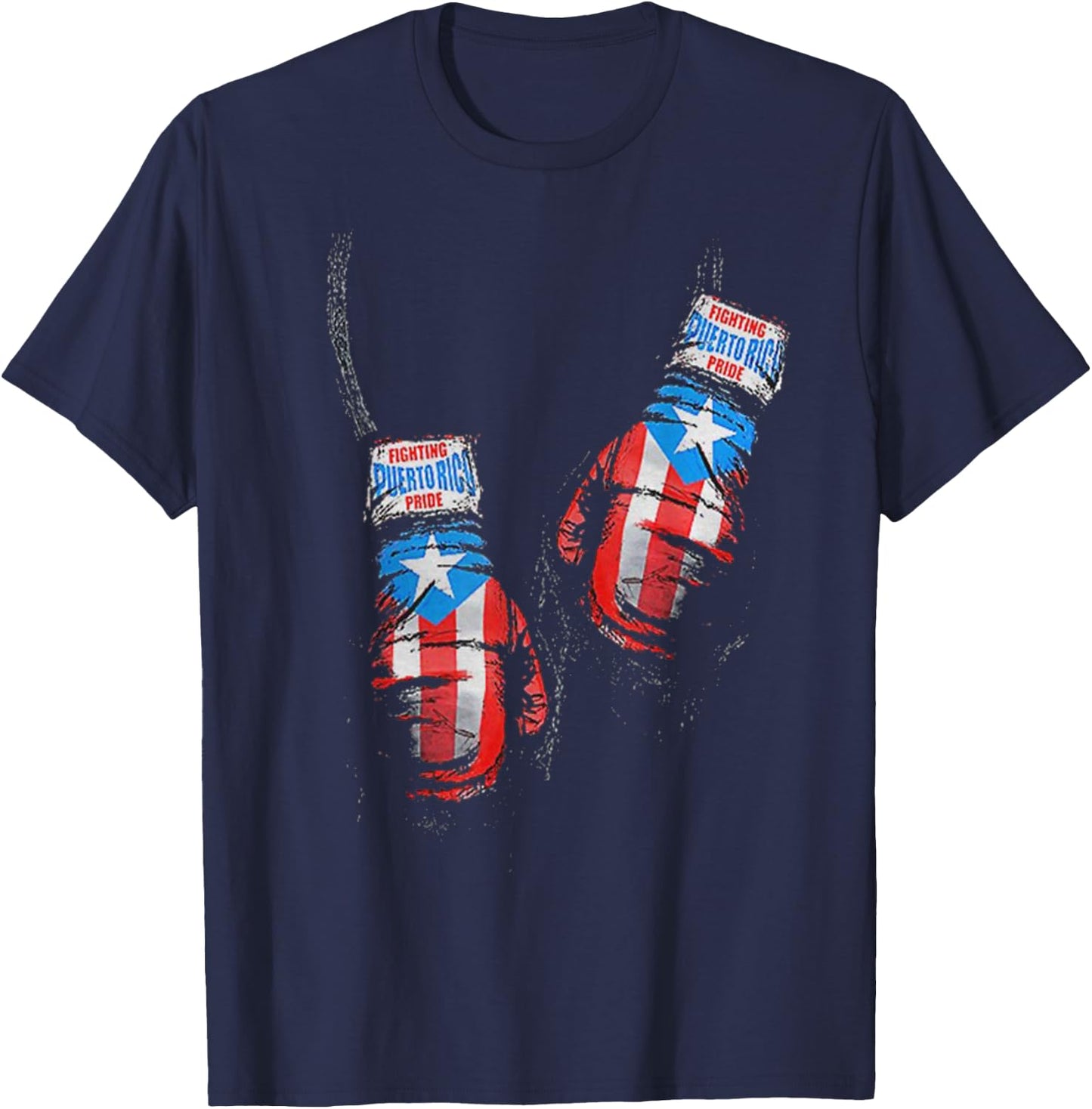 American Flag Boxing USA Gloves Gym Boxer Fitness Coach Men T-Shirt - T-Shirt | Navy
