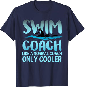 Swim Coach Gift Women Funny Swim Coaches Swimming T-Shirt - T-Shirt | Navy