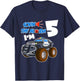 Kids Sound The Alarm I'm 5 Year Old Birthday Boy 5th Birth T-Shirt - T-Shirt | Navy